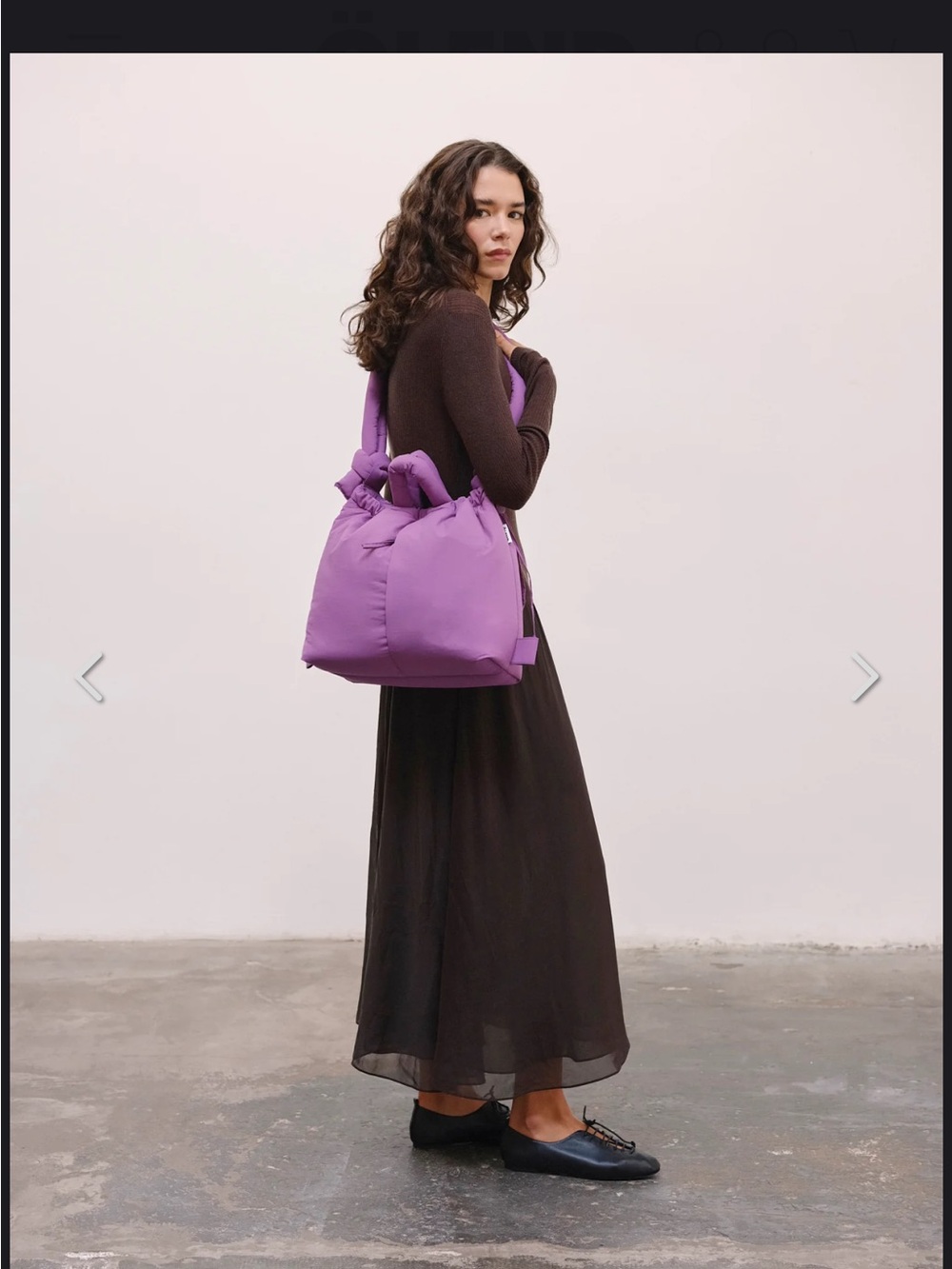 ÖLEND Grape Quilted Tote Bag - Picture 2 of 10